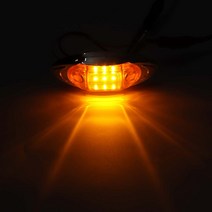 2pcs 24V Truck Trailer Side Marker Indicators light Car Signal Rear Warning Lamp Tail LED for Lorry, 05 YELLOW