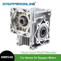 웜기어 감속기 모터 STEPPERONLINE-웜 기어 박스 NMRV040 감속기 입력 14mm 출력 5:1 Nema 34 모터에 적합, 03 Ratio 10 to 1_01 NMRV40