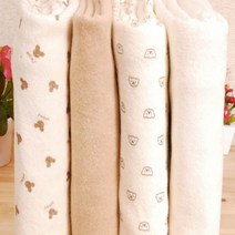 패브릭샵 대폭 테리타올 라인곰 4종, 아이보리무지