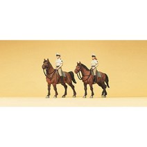 Preiser 10389 디오라마 미니어처 테라리움 말 타는 기마 경찰 2명 세트 사람 피규어 모형 1:87 사이즈