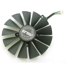 ASUS STRIX RX570 RX580 GTX1050Ti 용 T129215SM PLD10010S12H 12V 95mm 팬 GPU P104-100 4G 그래픽 카드 쿨러 냉각, [01] T129215SM-1pcs, [01] 없음 RGB, [01] Black, 02 T129215SM-1pcs