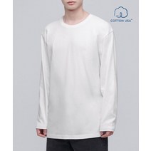 MUSA STANDARD 레이어드 크루 넥 긴팔 티셔츠_일반 기장 크림 LAYERED LONG SLEEVE CREW NECK T-SHIRT_REGULAR LENGTH CREAM M
