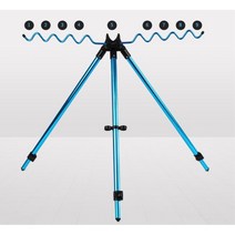 중층낚시 낚시용 민물장어낚시 장대받침틀 2단 낚시 삼각받침대 낚시받침대, 블루