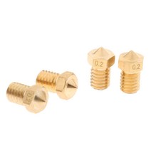 1.75mm 3D 프린터 액세서리 용 4x 0.2mm 압출기 황동 노즐 프린트 헤드, 13x7x7mm, 설명