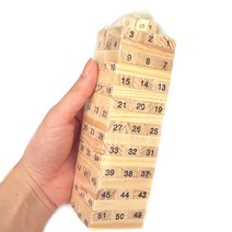 도매팜 원목재질 재미있는 보드게임 숫자 젠가 술게임 모임게임, 1set