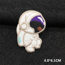 애니 우주 우주선 DIY 가방 옷 자수 패치, M