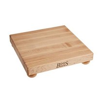 존부스 John Boos Block 발이 있는 메이플 우드 가장자리 곡물 도마 12인치 사각 1.5인치 두께, 12 x 12 x 1.5 _Maple Wood
