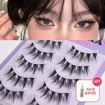 아이하라 속눈썹 연장속눈썹 화려한 파티 셀프속눈썹 글루세트 쁘띠업5쌍HX08, 1개