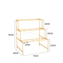 꽃집진열대 발코니 선반 베란다 디스플레이 꽃 스탠드, 트럼펫 3x3 싱글 선반 통x
