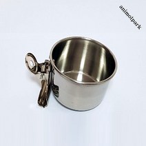 애니몰파크 집게형 스텐 모이통 소형 1구 모이통 앵무새 모이통 집게스텐모이통 새모이통 새용품 앵무새용품 새밥그릇 새먹이통 사료통