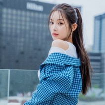 여성 미니핀 집게형 포니테일 묶음머리 가발 롱 스트레이트 60cm 여성가발, 카키브라운