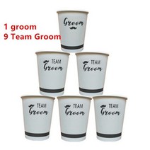 1 세트 신부 베일 새틴 새시 Hiarband 샤워 결혼 웨딩 장식 문신 스티커 독신 파티 용품, 1groom 9team groom