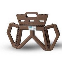 레디박스 다용도 튼튼한 휴대용 접이식 고급형 의자, 브라운