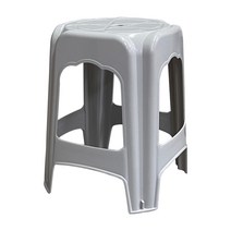 순수국산 튼튼한 플라스틱 간이의자/사각 투톤원형 보조의자, 사각-그레이