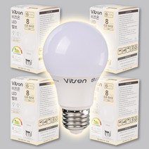 8W LED전구 벌브 주광색 주백색 전구색 비츠온 E26 Base(백열 40W대체)컨버터내장형 60*104mm, 10개, 주백색__4000K(60*104mm)