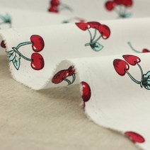 페브릭 옥삼 직물145x50cm 과일 면화 포플린 패브릭 DIY 홈 가구 어린이 의류 천으로 여름 드레스 치마 장, 02 white