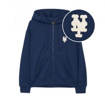 MLB 베이직 미디움 로고 후드집업 NYM (Navy)