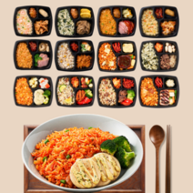 식단 도시락 단백질도시락 정기배송 12팩 매일도시락배달 직장인 냉동도시락 점심 아침식사, 6종 12팩