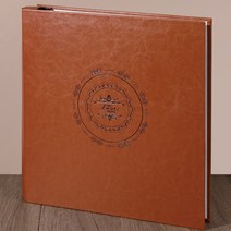 [메모리그램] 5인치 500장 대용량 가죽 포토 앨범, 브라운