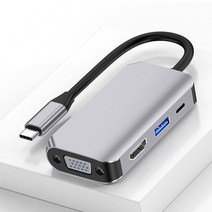 썬더볼트 독 서피스독 usb3.0 hdmi 호환 30hz pd 충전 vga 도킹 스테이션 용 usb c 허브 type-c 어댑터 macbook 액세서리, 없음
