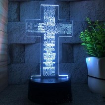 예수 3d led 램프 침실 야간 조명 액션 기독교 그림 아바타 성경 축복 처녀 방 장식 선물 루스, 02+Crack base 16colours