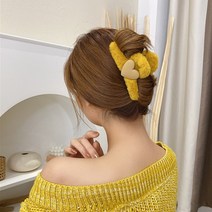 하트 퍼 집게핀 여성 헤어 털 헤어핀 머리핀 악세사리