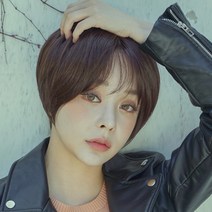 여성 수제 통가발 리프컷2 여성가발, S, 1, 그레이브라운