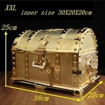 보석함 악세사리 보관함 목걸이 귀걸이 반지 유럽 대용량 XXL 보석 금속 정리함 보물 상자 2 케이스 Z107, XXL 38X25X24CM, golden