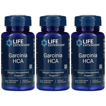라이프익스텐션 Life Extension Garcinia HCA 라이프 익스텐션 가르시니아 캄보지아 열매 추출물 500mg 90정 3병, x, 1개