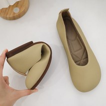 PU 가죽 발레 플랫 여성 라운드 토 슬립온 모카신 얕은 로퍼 캐주얼 소프트 고무 밑창 보트 슈즈 워킹