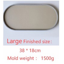 Terrazzo 트레이 금형 큰 크기 타원형 홈 스토리지 콘크리트 실리콘 시멘트 캔들 홀더, [03] largemold