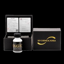 스카이 매직 메탈 폴리쉬 크롬 몰딩 복원제 크롬 물때제거 100ml (프로용), 매직 메탈 폴리쉬 100ml+스크럽패드(5장세트)