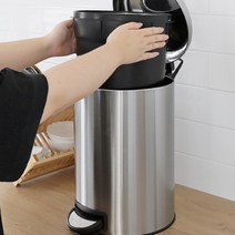 스텐 페달 냄새없는 휴지통 양철 쓰레기통 20L, 본상품선택