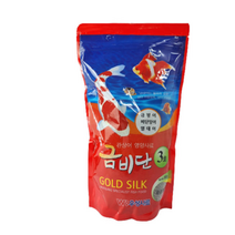 금비단 골드실크 금붕어 잉어 사료 큰 입자 3호, 500g, 3개