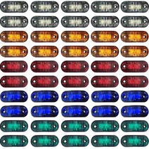 트럭부품트럭악세사리 LED 트레일러 경고등 LED 사이드 마커 트럭 액세서리 트럭 부품용 주차등 카미온 오렌지 12V 24V 10 개, [02]
