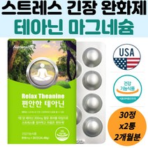 긴장 스트레스 완화 영양제 갱년기 테아닌 마그네슘 2개월분 추천 종류 남성 여성 성인 수험생 학생 불안 초조 개선제 완화제 도움