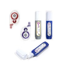 (대량도매)8m 롱 수정테이프 12ml 속건성 수정액(2개 묶음 판매), 레드(2개입), 8m롱 수정테이프