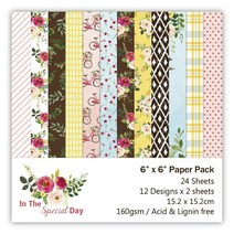 Diy 특별 한 하루 스타일 scrapbooking 종이 팩 24 시트 수 제 공예 배경 패드 s248, 02 24pc