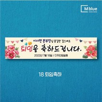 엠블루04 감사이벤트 생일축하 첫돌 백일 환갑 회갑 고희연 결혼축하 승진축하 퇴임축하 행사 현수막, 18_퇴임축하