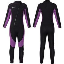 프리다이빙슈트 웻슈트 웻수트 Gogokids Youth Full Wetsuit 2.5mm Neoprene Kids Wet Suit Long Sleeve T, 03 Small