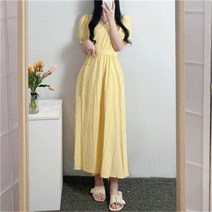 [비위치] 브이넥 파스텔 린넨 랩 롱원피스