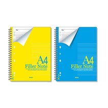 양지 필러노트A4/7공스프링노트색상랜덤