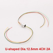 슬립링 전자 조절 기어 360 ° 회전대 전기 미끄러짐 반지 12.5mm 4 철사 전도성 Slipring 신호 전송 감시자를 위한 회전하는 합동 연결관 로봇, U type 12.5mm 4CH, 01 U type 12.5mm 4CH