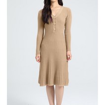 NEW 여성봄가을겨울니트원피스/브이넥/플리츠원피스/골지 면롱원피스/골지니트원피스/니트 스커트