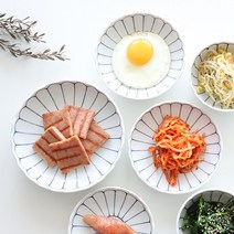 일본그릇 일본 연꽃 접시 (4 size), 연꽃 모양 백색