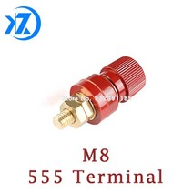 큐브 마그네틱 자석 선수용 고급형1Pcs 6MM 8MM 구리 포스트 333 555 터미널 블록 전원 공급 장치 용접기, 04 1Pcs M8 555 Red