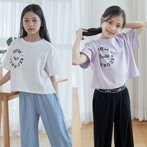 모데쯔 주니어 초등여아 레트로 크롭티 중학생 등교룩