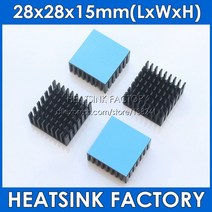 램쿨러 램쿨러브라켓 메모리방열판 열전달 패드가있는 28x28x15mm 실버/블랙 알루마이트 슬롯 형 알루미, 02 Black_07 8pcs