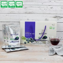 새콤달콤상큼한 국내산 유기농 블루베리 착즙 90mlx15팩, 90ml