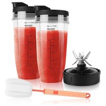 닌자진공블렌더 울트라 초고속 상업용 믹서기 24oz 스무디 블렌더 컵(sip amp 포함) 인감 뚜껑 프리미엄 7 핀 수 블레이드 자동, 보여진 바와 같이